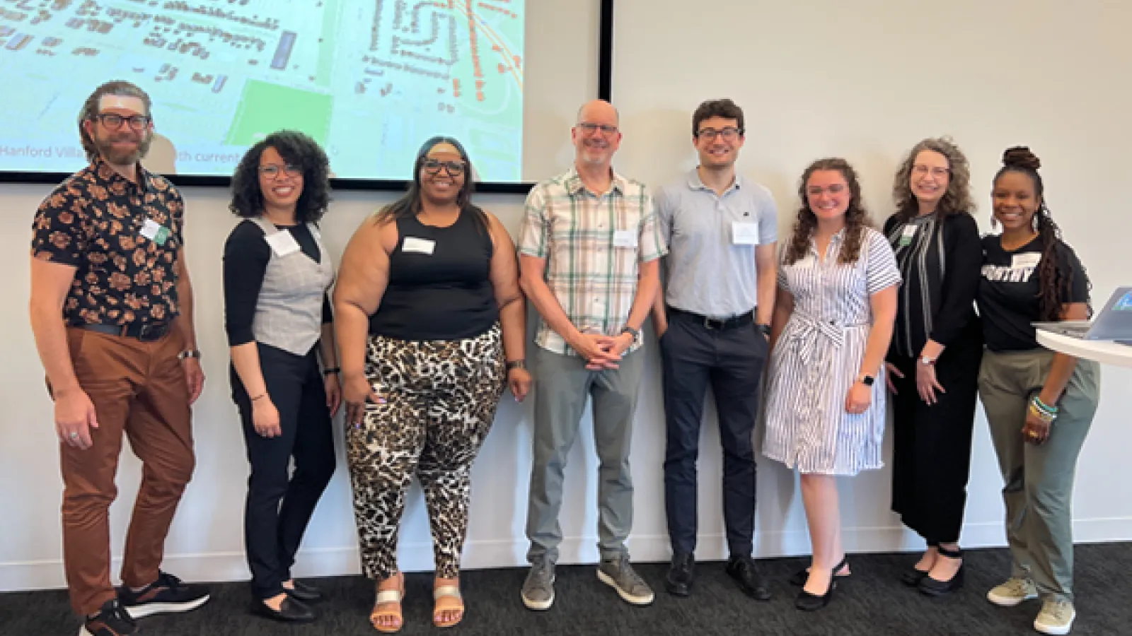 Group photo after Ghost Neighborhoods presentation at the #PreserveCbus Conference